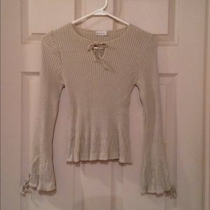 Beige Long Sleeve Sweater.